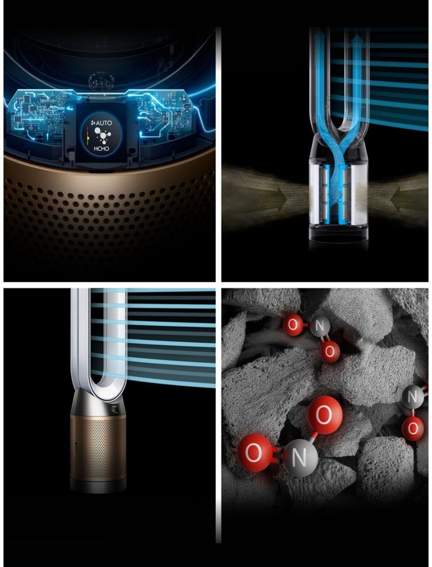 Dyson Purifier Cool™ Pc2 De-Nox Hava Temizleyici (Beyaz/altın)